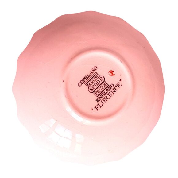 Copeland Spode Florence Floral Pattern Decorative Butter Pat England - Picture 3 of 4